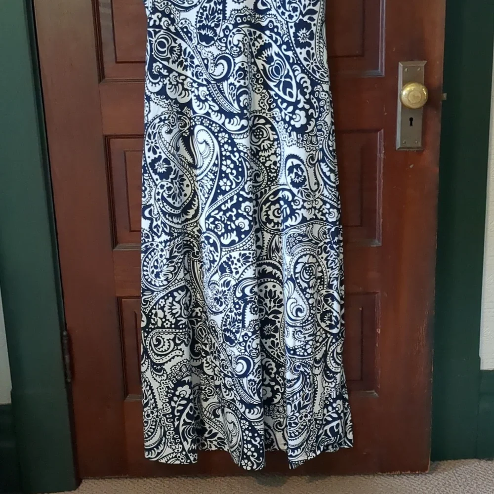 Talbots Knit Jersey Maxi Dress Paisley - Picture 7 of 9